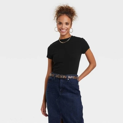 Coupon 😀 Women's Short Sleeve Ribbed T-Shirt - A New Day™ 🥰 5 Coupon 😀 Women's Short Sleeve Ribbed T-Shirt - A New Day™ 🥰 - Image 3