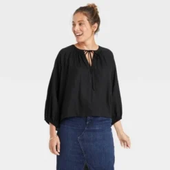 Coupon ❤️ Women's Raglan Long Sleeve Tie-Front Top - A New Day™ 🛒 -Outlet New Day Wear Store unnamed file 3790