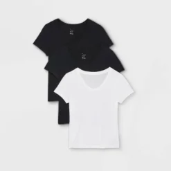 Best reviews of 💯 Women's Short Sleeve Scoop Neck Slim Fit 3pk Bundle T-Shirt - A New Day™ ⌛ -Outlet New Day Wear Store unnamed file 3865