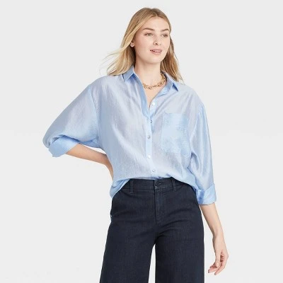 Best Sale 🤩 Women's Long Sleeve Button-Down Boyfriend 💯 Shirt - A New Day™ ❤️ 5 Best Sale 🤩 Women's Long Sleeve Button-Down Boyfriend 💯 Shirt - A New Day™ ❤️ - Image 3