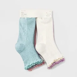 Best deal ๐ Women's 6pk Lettuce Edge Ankle Socks - A New Dayโข 4-10 Black/white/gray โญ