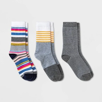 Budget 🔔 Women's Striped 3pk Crew 😉 Socks - A New Day™ Blue/Gray 4-10 ❤️ 4 Budget 🔔 Women's Striped 3pk Crew 😉 Socks - A New Day™ Blue/Gray 4-10 ❤️ - Image 2