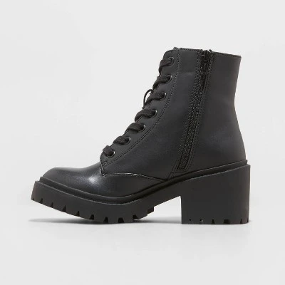 Budget ๐ Women's Brie Combat Boots - A New Dayโข Crocodile Black ๐ 3 Budget ๐ Women's Brie Combat Boots - A New Dayโข Crocodile Black ๐