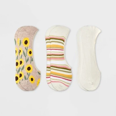Best Pirce ✨ Women's Sunflower 3pk Liner 😍 Socks - A New Day™ Oatmeal Heather/Ivory 4-10 😀 4 Best Pirce ✨ Women's Sunflower 3pk Liner 😍 Socks - A New Day™ Oatmeal Heather/Ivory 4-10 😀 - Image 2
