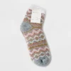 Buy ❤️ Women's Fair Isle Double Lined Cozy Ankle 😀 Socks - A New Day™ Heather Gray/Pink/Gold 4-10 ⌛ -Outlet New Day Wear Store unnamed file 4108
