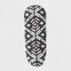 Discount 🎁 Women's Geo Double Lined Cozy Booties with Grippers - A New Day™ Charcoal Heather 4-10 ✨ -Outlet New Day Wear Store unnamed file 4112