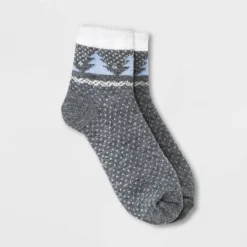 Coupon ✨ Women's Tree Double Lined Cozy Ankle Socks - A New Day™ 4-10 Heather Gray/blue ❤️ -Outlet New Day Wear Store unnamed file 4118