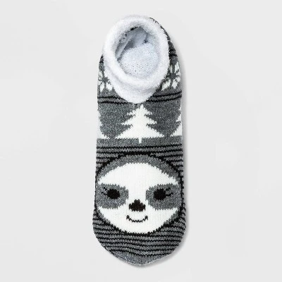 Best Pirce ✨ Women's Sloth Double Lined Cozy Booties with Grippers - A New Day™ Charcoal Heather 4-10 ❤️ 4 Best Pirce ✨ Women's Sloth Double Lined Cozy Booties with Grippers - A New Day™ Charcoal Heather 4-10 ❤️ - Image 2