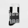 Outlet ✨ Women's Gradient Snowflake Double Lined Cozy Crew ⭐ Socks - A New Day™ Black/Charcoal/Heather Gray 4-10 ✔️ -Outlet New Day Wear Store unnamed file 4131