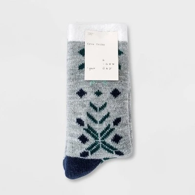 Top 10 ⭐ Women's Geo Double Lined Cozy Crew Socks - A New Day™ Heather Gray 4-10 ✨ 3 Top 10 ⭐ Women's Geo Double Lined Cozy Crew Socks - A New Day™ Heather Gray 4-10 ✨