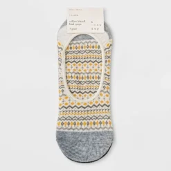 Discount 🎉 Women's Fair Isle 3pk Liner 👍 Socks - A New Day™ Heathered Gray 4-10 ✨