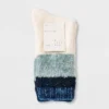 Outlet ⭐ Women's Colorblock Chenille Cozy Crew Socks - A New Day™ 4-10 Surf Blue ❤️ -Outlet New Day Wear Store unnamed file 4174