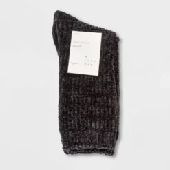 Cheap ❤️ Women's Textured Chenille Cozy Crew ❤️ Socks - A New Day™ 4-10 Gray ⌛