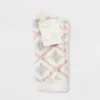 New 🎁 Women's Snowflake Cozy Crew Socks - A New Day™ 4-10 Ivory/pink 🥰