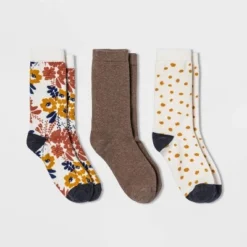 Buy ✔️ Women's Floral 3pk Crew ❤️ Socks - A New Day™ Ivory/Heather Brown 4-10 💯 5 Buy ✔️ Women's Floral 3pk Crew ❤️ Socks - A New Day™ Ivory/Heather Brown 4-10 💯 -Outlet New Day Wear Store unnamed file 4215
