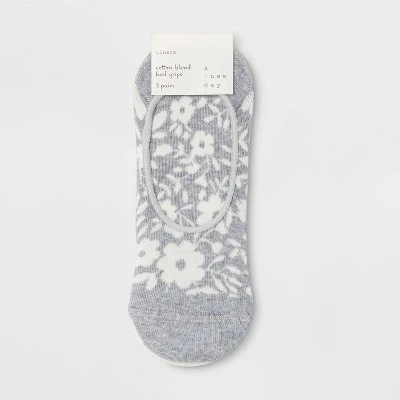 Best Pirce 🤩 Women's Floral 3pk Liner Socks - A New Day™ Heather Gray/Cream 4-10 ⭐ 3 Best Pirce 🤩 Women's Floral 3pk Liner Socks - A New Day™ Heather Gray/Cream 4-10 ⭐