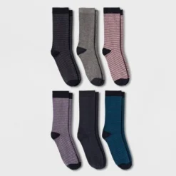 Buy ❤️ Women's Striped 6pk Crew 🤩 Socks - A New Day™ 4-10 Assorted Colors ✔️ -Outlet New Day Wear Store unnamed file 4255