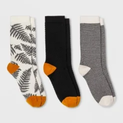 New 😍 Women's Fern 3pk Crew Socks - A New Day™ Black 4-10 🔥 -Outlet New Day Wear Store unnamed file 4263