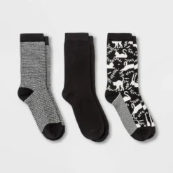 Brand new 🌟 Women's Cat 3pk Crew 💯 Socks - A New Day™ Black 4-10 ✨ -Outlet New Day Wear Store unnamed file 4266