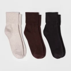 Best Sale ⌛ Women's 3pk Mary Jane Fold Over Cuff 🎁 Socks - A New Day™ 4-10 Gray Heather ✔️ -Outlet New Day Wear Store unnamed file 4275
