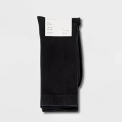 Budget 👏 Women's 3pk Crew Socks - A New Day™ 4-10 Black ⌛