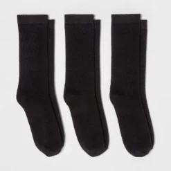 Budget 👏 Women's 3pk Crew Socks - A New Day™ 4-10 Black ⌛ -Outlet New Day Wear Store unnamed file 4280