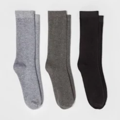 Budget 👏 Women's 3pk Crew Socks - A New Day™ 4-10 Black ⌛ -Outlet New Day Wear Store unnamed file 4281