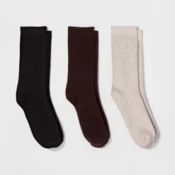 Budget 👏 Women's 3pk Crew Socks - A New Day™ 4-10 Black ⌛ -Outlet New Day Wear Store unnamed file 4282
