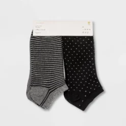Outlet ❤️ Women's Multipattern 6pk Low Cut 😍 Socks - A New Day™ Black 4-10 🎉