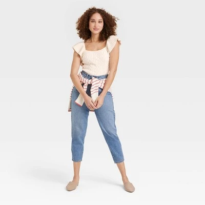 Best Pirce ⌛ Women's Square Neck Ruffle Sweater Vest - A New Day™ ⭐ 3 Best Pirce ⌛ Women's Square Neck Ruffle Sweater Vest - A New Day™ ⭐ - Image 2