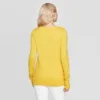Best Sale ⭐ Women's Ribbed Cuff V-Neck Pullover Sweater - A New Day™ Gold M ✨ -Outlet New Day Wear Store unnamed file 4395
