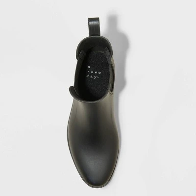 Outlet 😍 Women's Chelsea Rain Boots - A New Day™ Black 🧨 4 Outlet 😍 Women's Chelsea Rain Boots - A New Day™ Black 🧨 - Image 2
