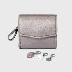 Best Pirce ⭐ Ear Bud Case Coin Purse - A New Day™ Metallic Gray ⌛ -Outlet New Day Wear Store unnamed file 4533