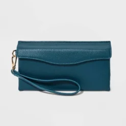 Top 10 🛒 Flap Pouch with Folded Double Interior Wristlet - A New Day™ Blue 👍 -Outlet New Day Wear Store unnamed file 4543