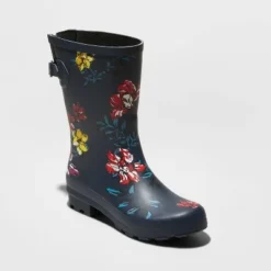 Coupon 🤩 Women's Vicki Mid Calf Rubber Rain 🎉 Boots - A New Day™ Jet Black ⌛ -Outlet New Day Wear Store unnamed file 457