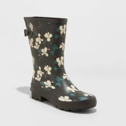 Deals 🥰 Women's Vicki Rubber Buckle Rain Boots - A New Day™ Navy 🔔 -Outlet New Day Wear Store unnamed file 466