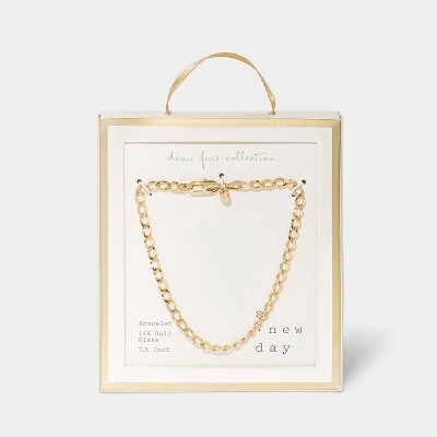 Cheap ⌛ 14K Gold Plated Chain Bracelet - A New Day™ 👏 2 Cheap ⌛ 14K Gold Plated Chain Bracelet - A New Day™ 👏