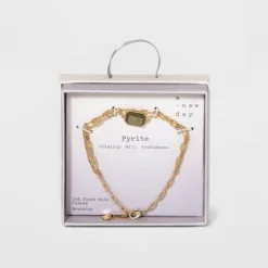 Best reviews of 👍 Silver Plated Gold Layered Chain Bracelet - A New Day™ Amazonite ❤️ -Outlet New Day Wear Store unnamed file 497