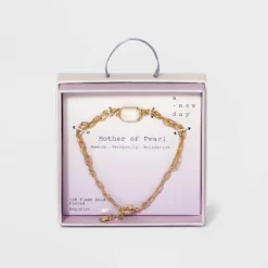 Best reviews of 👍 Silver Plated Gold Layered Chain Bracelet - A New Day™ Amazonite ❤️ -Outlet New Day Wear Store unnamed file 500