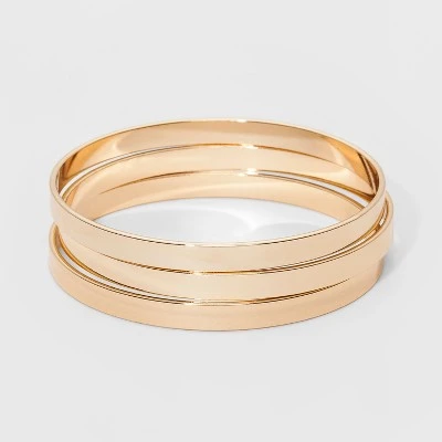 Budget π Bangle Bracelet 3pc - A New Day™ Gold β 3 Budget π Bangle Bracelet 3pc - A New Day™ Gold β