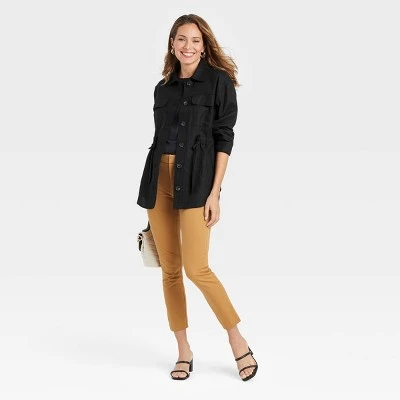 Best Sale 🎁 Women's Linen Utility Shirt Jacket - A New Day™ 🔥 4 Best Sale 🎁 Women's Linen Utility Shirt Jacket - A New Day™ 🔥 - Image 2