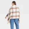 Cheapest 😉 Women's Plus Size Plaid Wrap Jacket - A New Day™ Cream One Size 🤩 -Outlet New Day Wear Store unnamed file 562