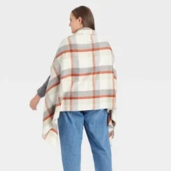 Cheapest 😉 Women's Plus Size Plaid Wrap Jacket - A New Day™ Cream One Size 🤩