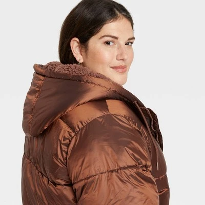 Deals ✨ Women's Mid Length Shine Puffer Jacket - A New Day™ 🎁 5 Deals ✨ Women's Mid Length Shine Puffer Jacket - A New Day™ 🎁 - Image 3
