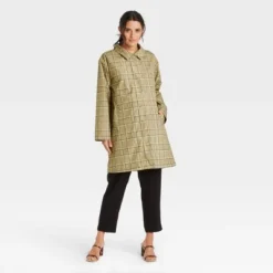 Best Sale ⌛ Women's Hoodless Rain 🎁 Coat - A New Day™ Green ⭐ -Outlet New Day Wear Store unnamed file 630