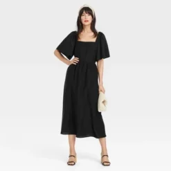 Brand new ⭐ Women's Flutter Short Sleeve Tie-Back 🥰 Dress - A New Day™ ⌛ -Outlet New Day Wear Store unnamed file 650