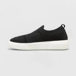 Promo ❤️ Women's Khloe Knit Sneakers - A New Day™ Black ✨