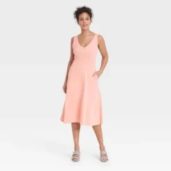 Outlet ✨ Women's Sleeveless Rib Knit Ballet Dress - A New Day™ 🎁 -Outlet New Day Wear Store unnamed file 730