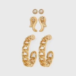 Top 10 ⭐ Hoop Earring Set 3pc - A New Day™ Gold ❤️ 5 Top 10 ⭐ Hoop Earring Set 3pc - A New Day™ Gold ❤️ -Outlet New Day Wear Store unnamed file 865
