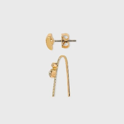 Budget 😍 Threader Hoop Earrings - A New Day™ Gold 🥰 3 Budget 😍 Threader Hoop Earrings - A New Day™ Gold 🥰